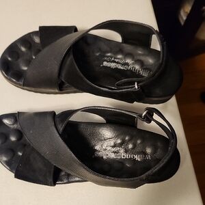Walking Cradles Black Sandals